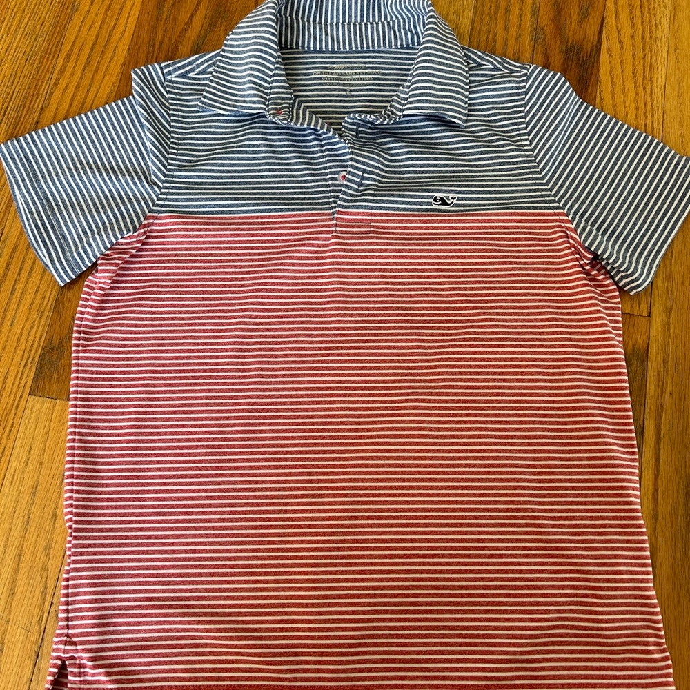 Vineyard Vines Boys Striped On The Go Sankaty Polo size S NWOT